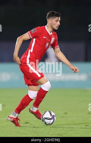 Serravalle, Italy, 5th September 2021. Jakub Moder of Poland during the FIFA World Cup qualifiers match at San Marino Stadium, Serravalle. Picture credit should read: Jonathan Moscrop / Sportimage Stock Photo