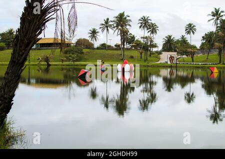 Salvador, Bahia, Brazil - July 27, 2014: Parque de Pituacu is situated on the seafront and occupies the largest ecological reserve in the city of Salv Stock Photo