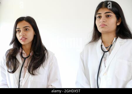 Female South Asian doctors from India Stock Photo