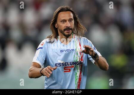 Dj Bob Sinclar ( Christophe Le Friant ) during the La Partita Del Cuore Charity Match match at Allianz Stadium, Turin. Picture date: 27th May 2019. Picture credit should read: Jonathan Moscrop/Sportimage via PA Images Stock Photo