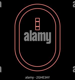 Neon video camera red color vector illustration flat style light image Stock Vector