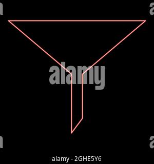 Neon filter red color vector illustration flat style light image Stock Vector