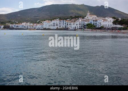 Cadaqués a small town in the Alt Empordà comarca, in the province of Girona, Catalonia, Spain with a population of about 2,600. Stock Photo