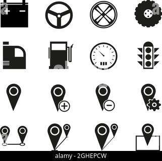 Simple Set of Approve Related Vector Line Icons. Contains such Icons as road, drive, map, place and more. Stock Vector