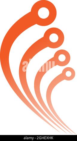 Circuit technology logo icon design vector template Stock Vector