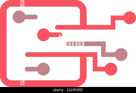 Circuit technology logo icon design vector template Stock Vector