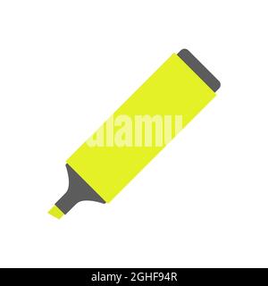 Vector cartoon highlighter marker pen icon in comic style. Highlight ...
