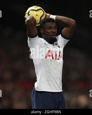 Tottenham Hotspur's Serge Aurier during the Premier League match at Old Trafford, Manchester. Picture date: 4th December 2019. Picture credit should read: Darren Staples/Sportimage via PA Images Stock Photo