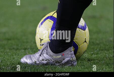 The boot of Wolverhampton Wanderers' Joao Moutinho during the Premier League match against Manchester City at Molineux, Wolverhampton. Picture date: 27th December 2019. Picture credit should read: Darren Staples/Sportimage via PA Images Stock Photo