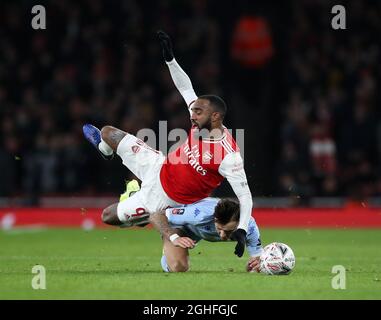 Cornice FA CUP 2020 Con Striscione E Autografi Arsenal | Poster Incorniciato Lacazette, Aubameyang, Pepe | Regalo Per Fan