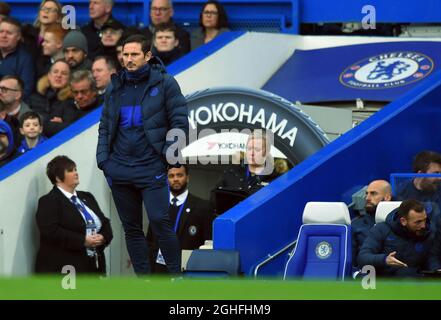 Chelsea Manager Frank Lampard during the Premier League match at Stamford Bridge, London. Picture date: 11th January 2020. Picture credit should read: Robin Parker/Sportimage via PA Images Stock Photo