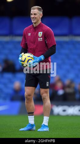 Burnley goalkeeper Joe Hart during the warm-up before the start of the Premier League match at Stamford Bridge, London. Picture date: 11th January 2020. Picture credit should read: Robin Parker/Sportimage via PA Images Stock Photo