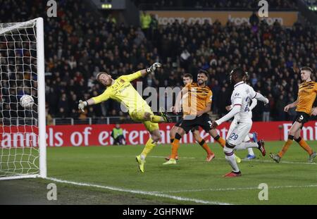 Fikayo Tomori of Chelsea scores their second goal past George Long of Hull City  during the FA Cup match at the KC Stadium, Kingston upon Hull. Picture date: 25th January 2020. Picture credit should read: Darren Staples/Sportimage via PA Images Stock Photo