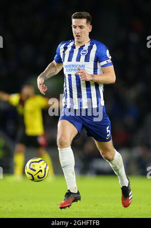 BrightonÕs Lewis Dunk during the Premier League match at the American Express Community Stadium, Brighton and Hove. Picture date: 8th February 2020. Picture credit should read: Paul Terry/Sportimage via PA Images
