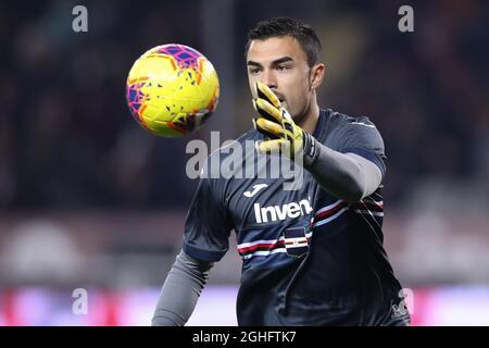 Emil Audero of Sampdoria during the Serie A match at Stadio Grande Torino, Turin. Picture date: 8th February 2020. Picture credit should read: Jonathan Moscrop/Sportimage via PA Images Stock Photo