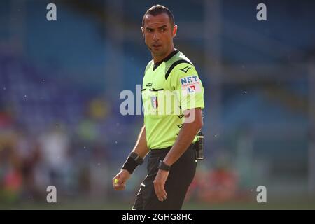 The match referee Marco Guida during the Serie A match at Luigi Ferraris, Genoa. Picture date: 12th July 2020. Picture credit should read: Jonathan Moscrop/Sportimage via PA Images Stock Photo