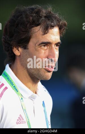 Raul Gonzalez Blanco Head coach of Real Madrid during the UEFA Youth League match at Colovray Sports Centre, Nyon. Picture date: 22nd August 2020. Picture credit should read: Jonathan Moscrop/Sportimage via PA Images Stock Photo