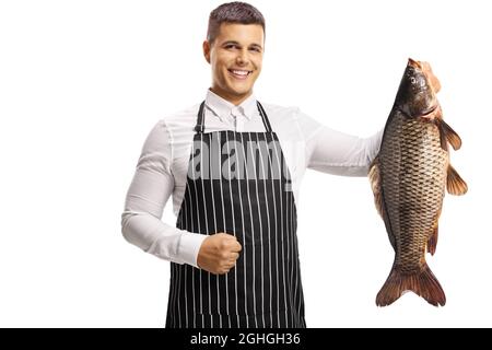 Happy Fisherman Holding a Big Carp Fish and Gesturing a Thumb Up Sign Stock  Photo - Image of carp, recreation: 229713784