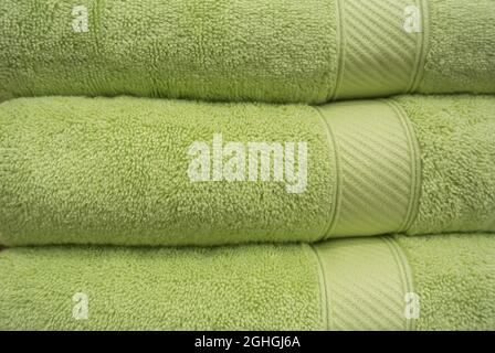 Stack of Folded Towels Stock Photo