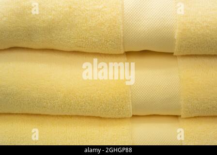 Stack of Folded Towels Stock Photo
