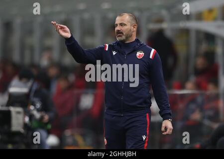 Dejan Stankovic Head coach of FK Crvena zvezda reacts following the final  whistle of the UEFA Europa League match at Giuseppe Meazza, Milan. Picture  date: 25th February 2021. Picture credit should read