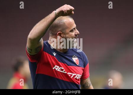 Dejan Stankovic Head coach of FK Crvena zvezda reacts following the final  whistle of the UEFA Europa League match at Giuseppe Meazza, Milan. Picture  date: 25th February 2021. Picture credit should read