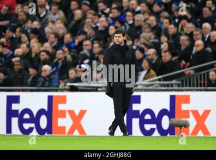 Tottenham Hotspur manager Mauricio Pochettino during UEFA Europa League football match Stock Photo