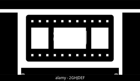 Cinema Theater Auditorium Icon. Black Stencil Design. Vector Illustration. Stock Vector