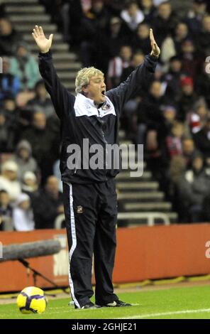 Sunderland's Steve Bruce during Barclays Premier League match between Sunderland and Arsenal at Stadium of Light in Sunderland. Stock Photo