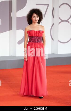 VENICE, ITALY - SEPTEMBER 06, 2021: Federica Torchetti attends the red carpet of the movie 'La Scuola Cattolica' during the 78th Venice International Film Festival Credits: Luigi de Pompeis / Alamy live news Stock Photo