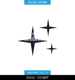Sparkle Icon Vector Stock Illustration Design Template. Vector eps 10. Stock Vector