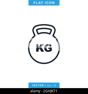 Dumbbell Icon Vector Stock Illustration Design Template. Vector eps 10. Stock Vector