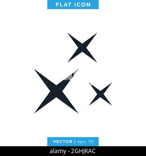 Sparkle Icon Vector Stock Illustration Design Template. Vector eps 10. Stock Vector