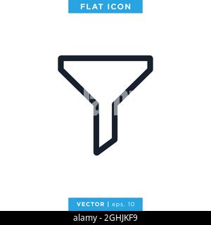 Filter, Funnel Icon Vector Stock Illustration Design Template. Vector eps 10. Stock Vector