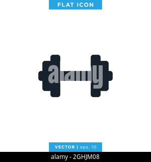 Dumbbell Icon Vector Stock Illustration Design Template. Vector eps 10. Stock Vector