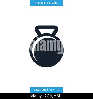 Dumbbell Icon Vector Stock Illustration Design Template. Vector eps 10. Stock Vector