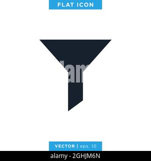Filter, Funnel Icon Vector Stock Illustration Design Template. Vector eps 10. Stock Vector