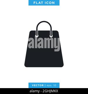 Shopping Bag Icon Vector Stock Illustration Logo Design Template. Vector eps 10. Stock Vector