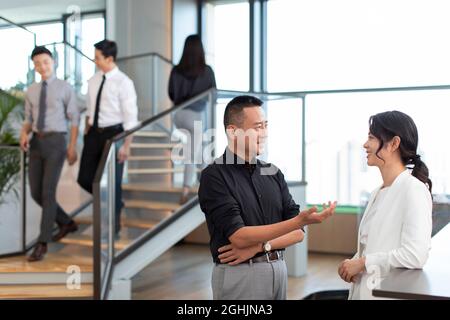 Business people talking in office Stock Photo