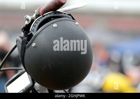 BREMEN, GERMANY - Sep 05, 2021: close up of the helmetthe helmet is to protect the head Stock Photo