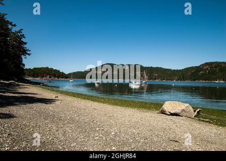 Starvation Bay in Trincomali, North Pender Island, British Columbia, Canada Stock Photo