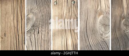 Surface eroded by time, the collection of Old woods background or texture. Stock Photo