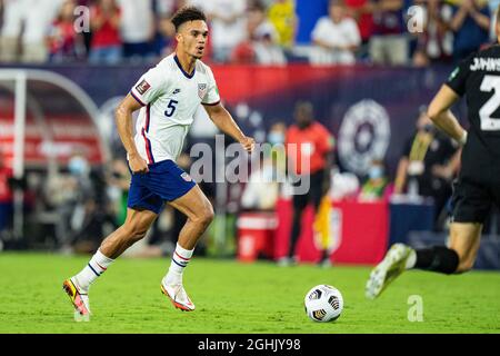 United States defender Antonee Robinson during the FIFA World Cup Qualifier International Soccer match between Canada and the United States at Nissan Stadium on September 5, 2021 in Nashville, TN. Jacob Kupferman/CSM Stock Photo