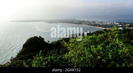 A view of the long Bulabog Beach in Boracay, The Philippines. Stock Photo