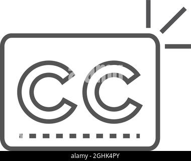 closed captioning symbol Stock Vector