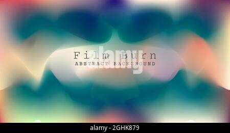 Vintage blurry scorched photo color. Abstract burnt film background design for wallpaper, backdrop banner, poster, cover, flyer, presentation Stock Vector