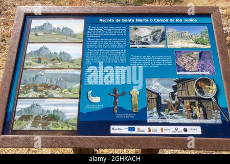 Archaeological site Recinto de Santa Marta or Campo de los Judios in the town of Pancorbo, province of Burgos, Spain Stock Photo