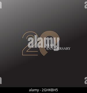 20 YEAR ANNIVERSARY CELEBRATION VECTOR DESIGN TEMPLATE ILLUSTRATION Stock Vector