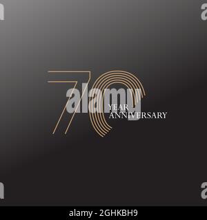 70 YEAR ANNIVERSARY CELEBRATION VECTOR DESIGN TEMPLATE ILLUSTRATION Stock Vector