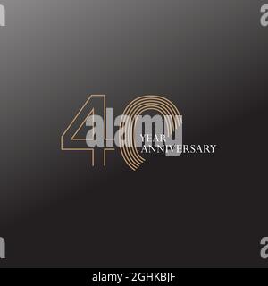 40 YEAR ANNIVERSARY CELEBRATION VECTOR DESIGN TEMPLATE ILLUSTRATION Stock Vector